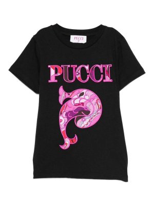 EMILIO PUCCI: t-shirt - T-Shirt Con Stampa