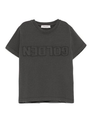 GOLDEN GOOSE: t-shirt - T-Shirt Con Logo In Rilievo