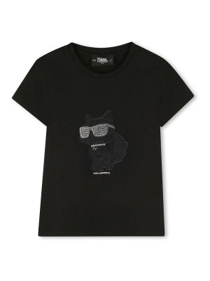 KARL LAGERFELD: t-shirt - T-Shirt Con Applicazioni