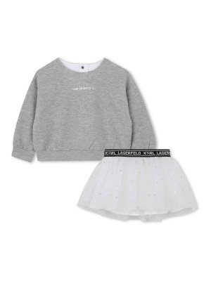 KARL LAGERFELD: jumpsuits - 2 Piece Set With Logo