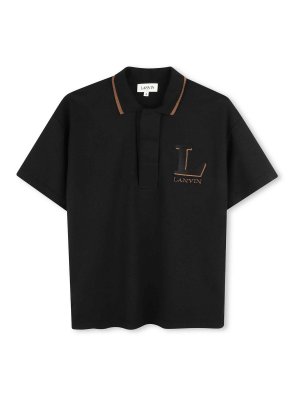 LANVIN: polo - Polo Con Logo Ricamato
