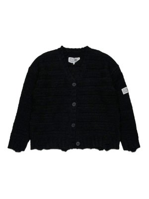 MM6 MAISON MARGIELA: Cardigans - Cardigan - Schwarz