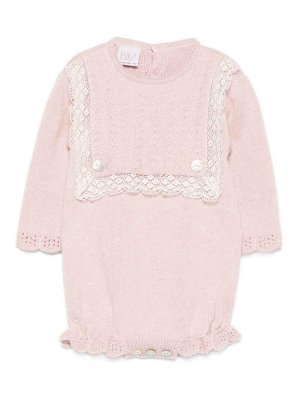 PAZ RODRIGUEZ: jumpsuits - Playsuit with lace edge