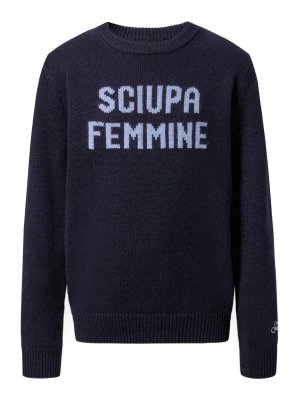 MC2 SAINT BARTH: Suéteres con cuello pico - Suéter Cuello Redondo - Azul