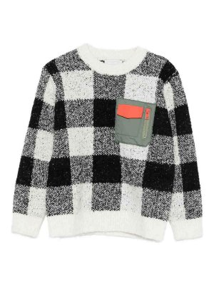 Stella McCartney Kids: Strickpullover mit Rundhalsausschnitt - Rundhalspullover - Schwarz