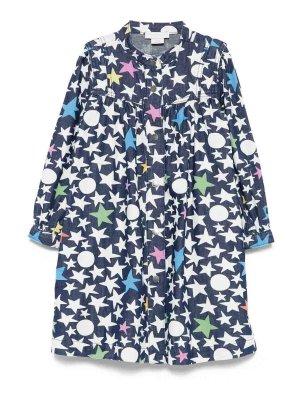 Stella McCartney Kids: Robe longueur genou - Robe Au Genou - Bleu