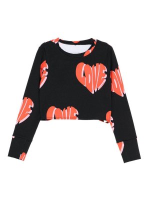 Stella McCartney Kids: t-shirts - Crop T-Shirt With Print