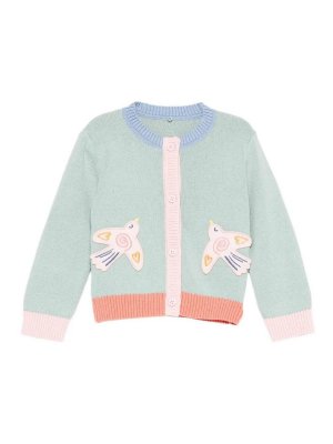 Stella McCartney Kids: Cardigans - Cardigan - Vert