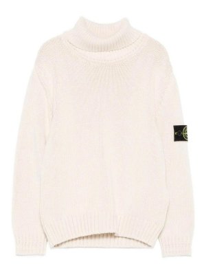 Stone Island Junior: Cuellos altos y polos - Suéter Con Cuello Alto - Beis