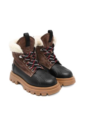 DSQUARED2: stivali - Anfibi Con Pelliccia Sintetica