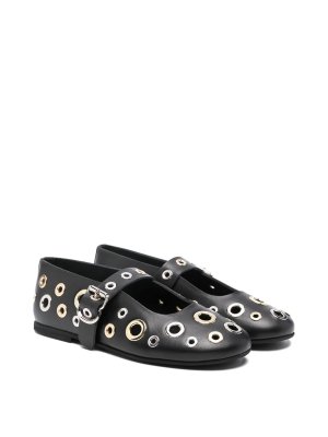 FLORENS: flat shoes - Ballerinas With Eyelets