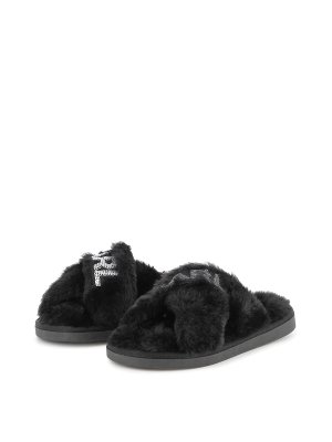 KARL LAGERFELD: flip flops - Fur Slippers