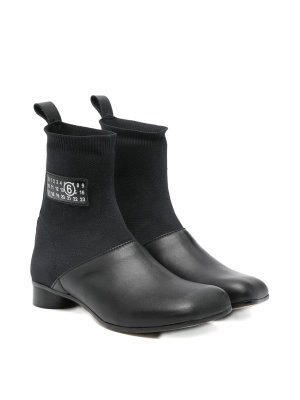 MM6 MAISON MARGIELA: ankle boots - Leather Ankle Boots