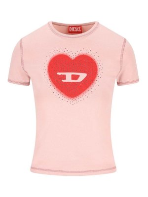 DIESEL: Camisetas - Camiseta - Color Carne Y Neutral