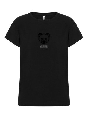 MOSCHINO: t-shirts - Embossed Teddy Bear Print T-Shirt
