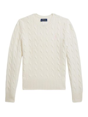 POLO RALPH LAUREN: crew necks - Cable Sweater With Logo
