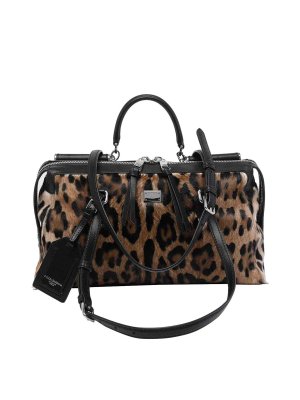 DOLCE & GABBANA: totes bags - Vittoria Leo Print Handbag