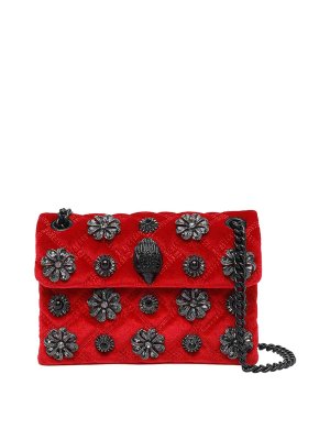 KURT GEIGER: borse a tracolla - Mini borsa a tracolla Kensington in velluto