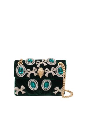 KURT GEIGER: cross body bags - Velvet Mini Kensington Crossbody Bag