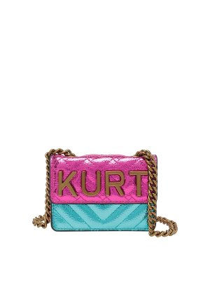 KURT GEIGER: cross body bags - Multicolor Micro Kensington Kurt Bag