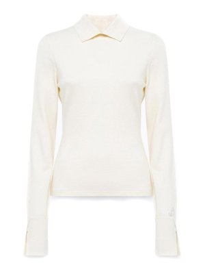 BLUGIRL: Strickpullover mit Rundhalsausschnitt - Rundhalspullover - Weiß