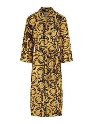 VERSACE: abiti al ginocchio - Vestaglia In Seta