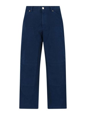 VERSACE: Pantalones casual - Pantalón Casual - Azul