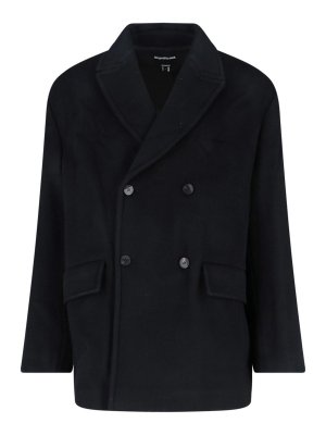 ADERERROR: knee length coats - Short Double-Breasted Coat