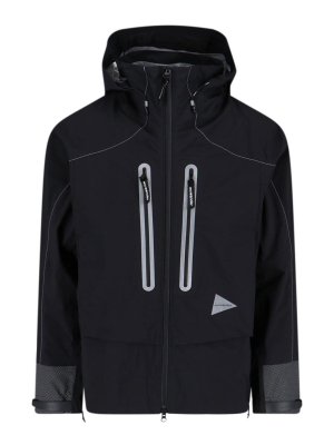 AND WANDER: casual jackets - Zip Logo Jacket