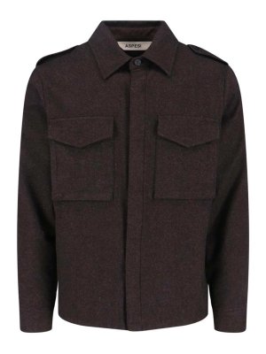 ASPESI: Chemises - Chemise - Marron