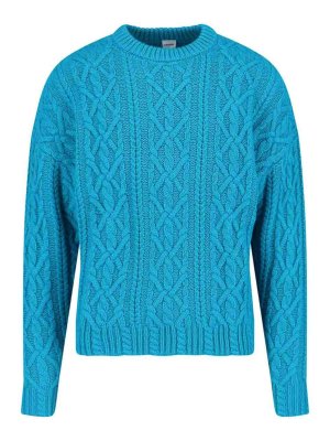ASPESI: Strickpullover mit Rundhalsausschnitt - Rundhalspullover - Blau