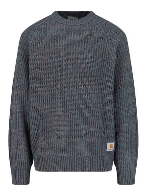 CARHARTT: Strickpullover mit Rundhalsausschnitt - Rundhalspullover - Grau