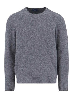 DRUMOHR: Strickpullover mit Rundhalsausschnitt - Rundhalspullover - Grau