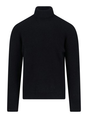 DRUMOHR: Strickpullover mit Rundhalsausschnitt - Rundhalspullover - Schwarz