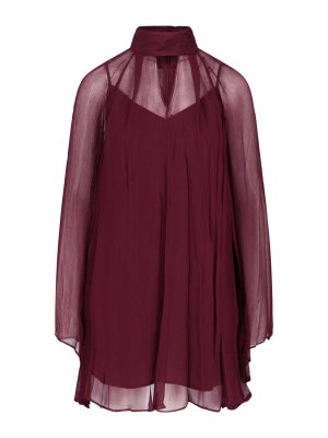 STAUD: short dresses - Mini Chiffon Dress