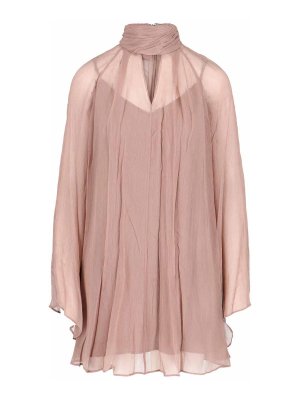 STAUD: short dresses - Mini Chiffon Dress