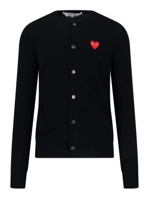 Comme des Garçons Play: cardigans - Cardigan Logo