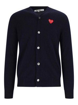 Comme des Garçons Play: cardigans - Cardigan Logo