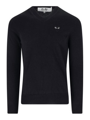 Comme des Garçons Play: crew necks - Logo sweater