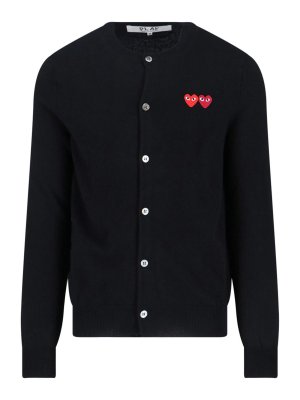 Comme des Garçons Play: cardigans - Cardigan Logo
