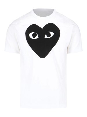 Comme des Garçons Play: t-shirt - Logo della T-shirt