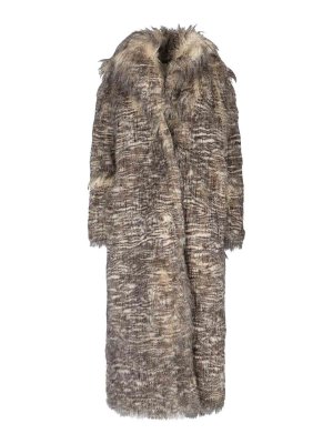 ENTIRE STUDIOS: Abrigos de borreguito y piel  - Abrigo De Piel - Beis