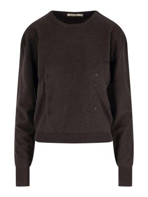 PALOMA WOOL: Suéteres con cuello pico - Suéter Cuello Redondo - Marrón