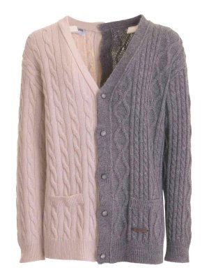 MOSCHINO: Strickpullover mit Rundhalsausschnitt - Rundhalspullover - Bunt
