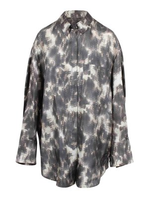 CHRISTIAN WIJNANTS: shirts - Taheras Smoke Granite Print Shirt