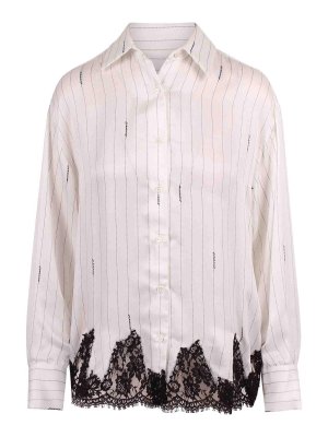 ERMANNO FIRENZE: camicie - Camicia Gessata Con Pizzo