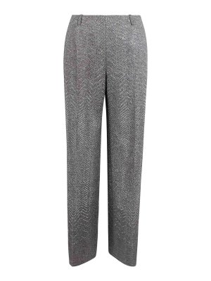 ERMANNO SCERVINO: casual trousers - Palazzo Pants with Crystal Herringbone Detail