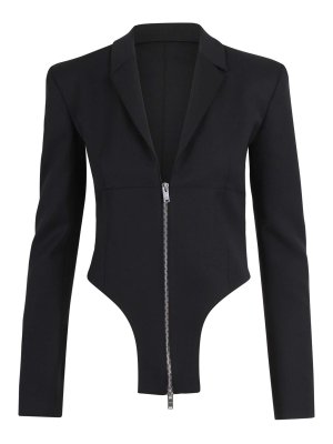 SSHEENA: giacche blazer - Blazer Corto Asimmetrico Con Zip