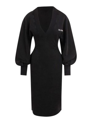 The Attico: knee length dresses - Wool and Cashmere Midi Dress