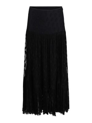 ULLA JOHNSON: Knee length skirts & Midi - Vivian Wool and Lace Skirt